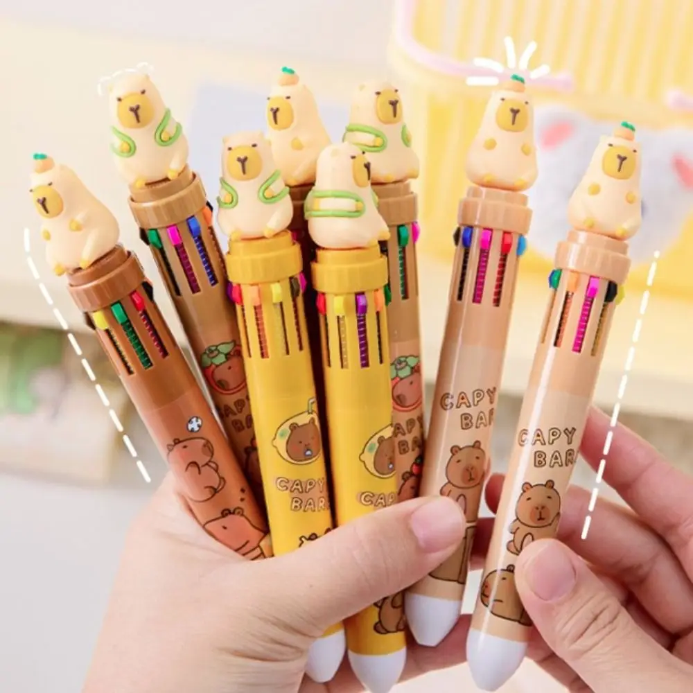Cute Quick Dry 10 Colors Capybara Ballpoint Pen 0.5mm Durable Colorful Ink Gel Pens Cartoon Multicolored Pen School Office
Cute Quick Dry 10 Colors Capybara Ballpoint Pen 0.5mm Durable Colorful Ink Gel Pens Cartoon Multicolored Pen School Office