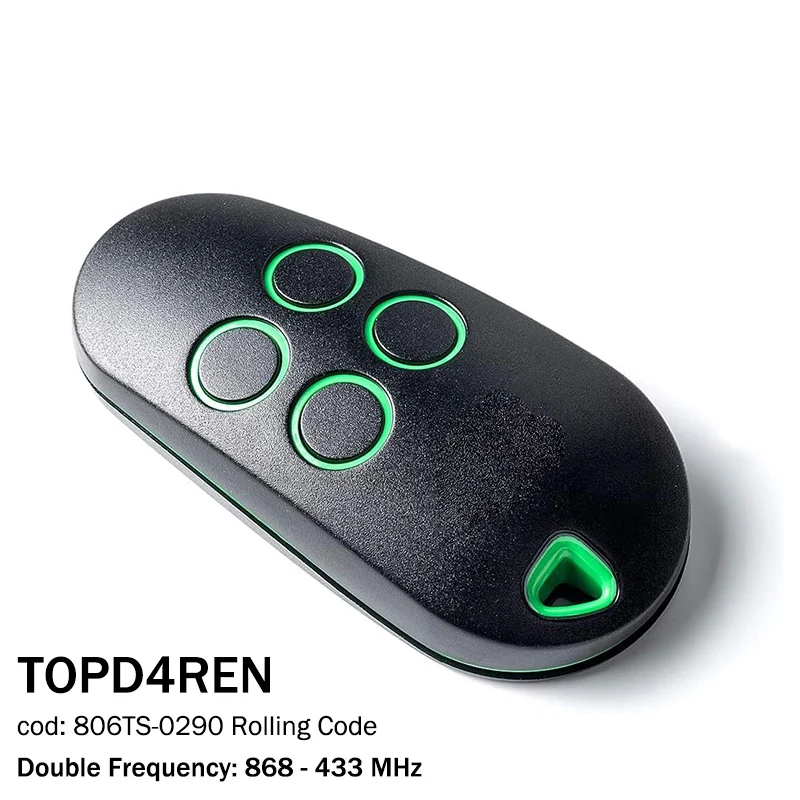 CAME TOPD4REN 806TS-0290 Garage Door Remote Control 433MHz 868MHz Double Frequency Rolling Code
CAME TOPD4REN 806TS-0290 Garage Door Remote Control 433MHz 868MHz Double Frequency Rolling Code