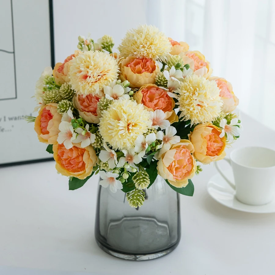 Artificial Flowers Peony Silk Wedding Wreath Home Room Vase Table Decor Bridal Bouquet Festival Outdoor Courtyard Garden DiyGift
Artificial Flowers Peony Silk Wedding Wreath Home Room Vase Table Decor Bridal Bouquet Festival Outdoor Courtyard Garden DiyGift