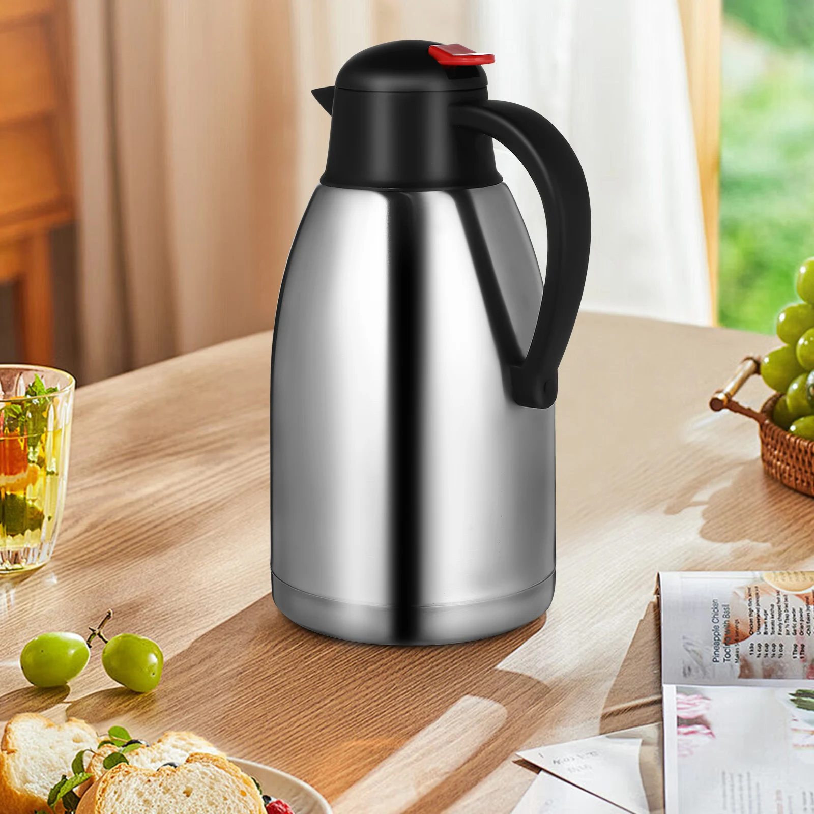 Thermal Coffee Jug Stainless Steel Carafe Insulated Pitcher With Lid For Hot Drinks Travel Efficient Safe Portable Design
Thermal Coffee Jug Stainless Steel Carafe Insulated Pitcher With Lid For Hot Drinks Travel Efficient Safe Portable Design