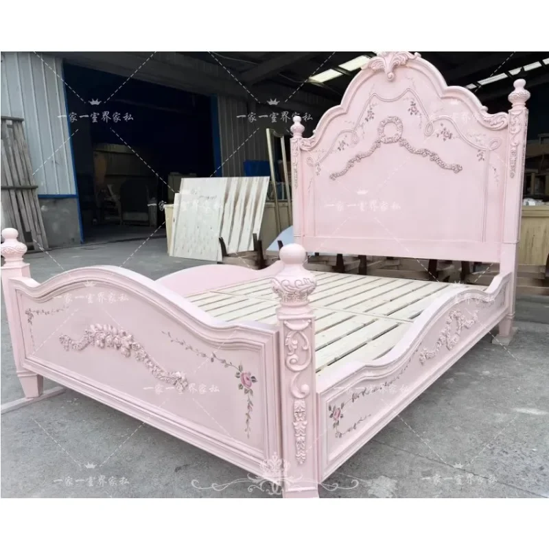 American retro carved solid wood bed French antique painted 1.8 meters double bed master bedroom wedding bed light luxury prince
American retro carved solid wood bed French antique painted 1.8 meters double bed master bedroom wedding bed light luxury prince