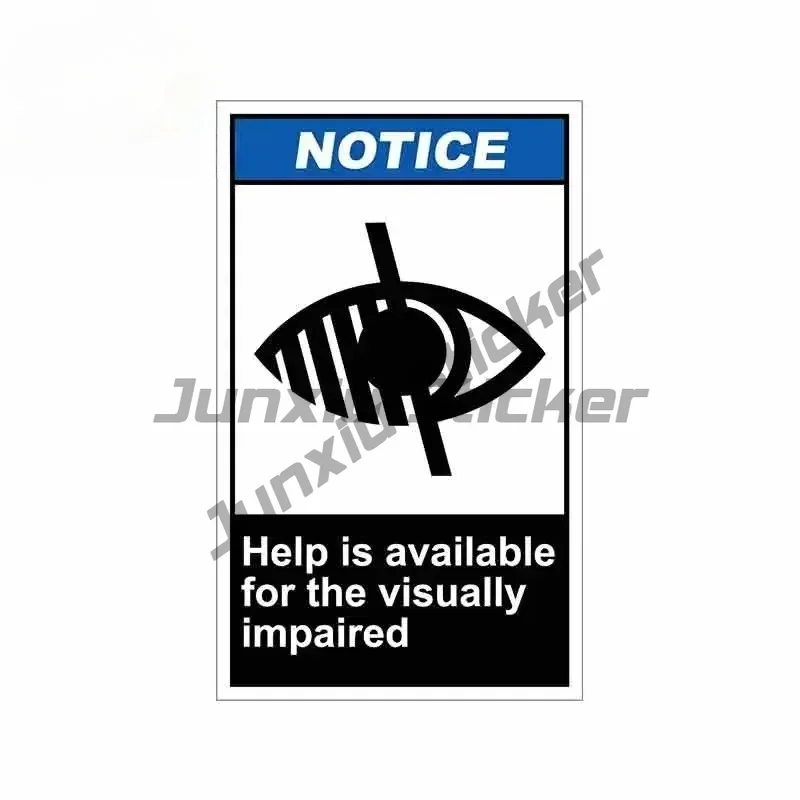 For Help Is Available for The Visually Impaired DIY Motorcycle Stickers Vinyl Car Sticker SUV Decoration
For Help Is Available for The Visually Impaired DIY Motorcycle Stickers Vinyl Car Sticker SUV Decoration