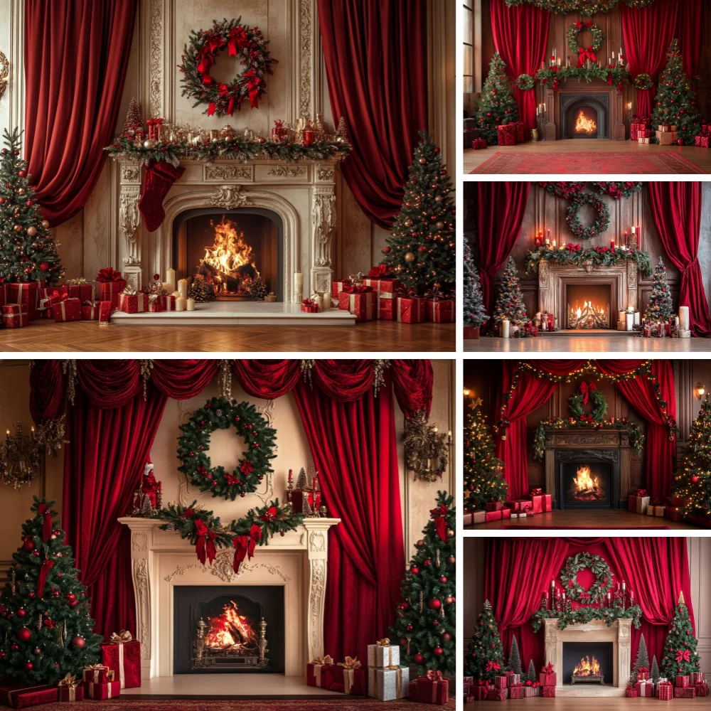 Photography Background Christmas Tree Fireplace Window Decoration Backdrop Family Xmas Holiday Portrait Photo Studio
Photography Background Christmas Tree Fireplace Window Decoration Backdrop Family Xmas Holiday Portrait Photo Studio