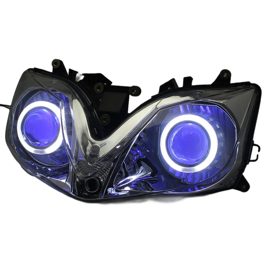 Motorcycle Headlamp Hi/Lo Beam Head Light Custom Blue Angel Eyes LED Projector Headlight Assembly For Honda CBR600 F4i 2001-2007
Motorcycle Headlamp Hi/Lo Beam Head Light Custom Blue Angel Eyes LED Projector Headlight Assembly For Honda CBR600 F4i 2001-2007