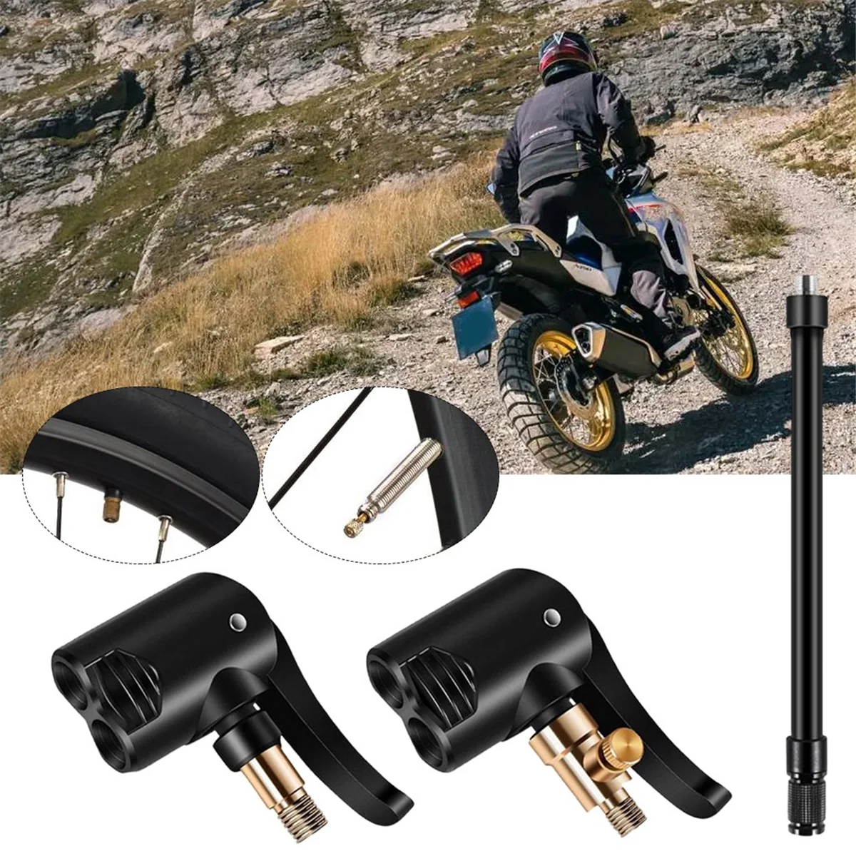 AD08_Bicycle Air Nozzle, Air Pump Tire Air Nozzle, Air Pump Conversion Air Chuck Two in One
AD08_Bicycle Air Nozzle, Air Pump Tire Air Nozzle, Air Pump Conversion Air Chuck Two in One
