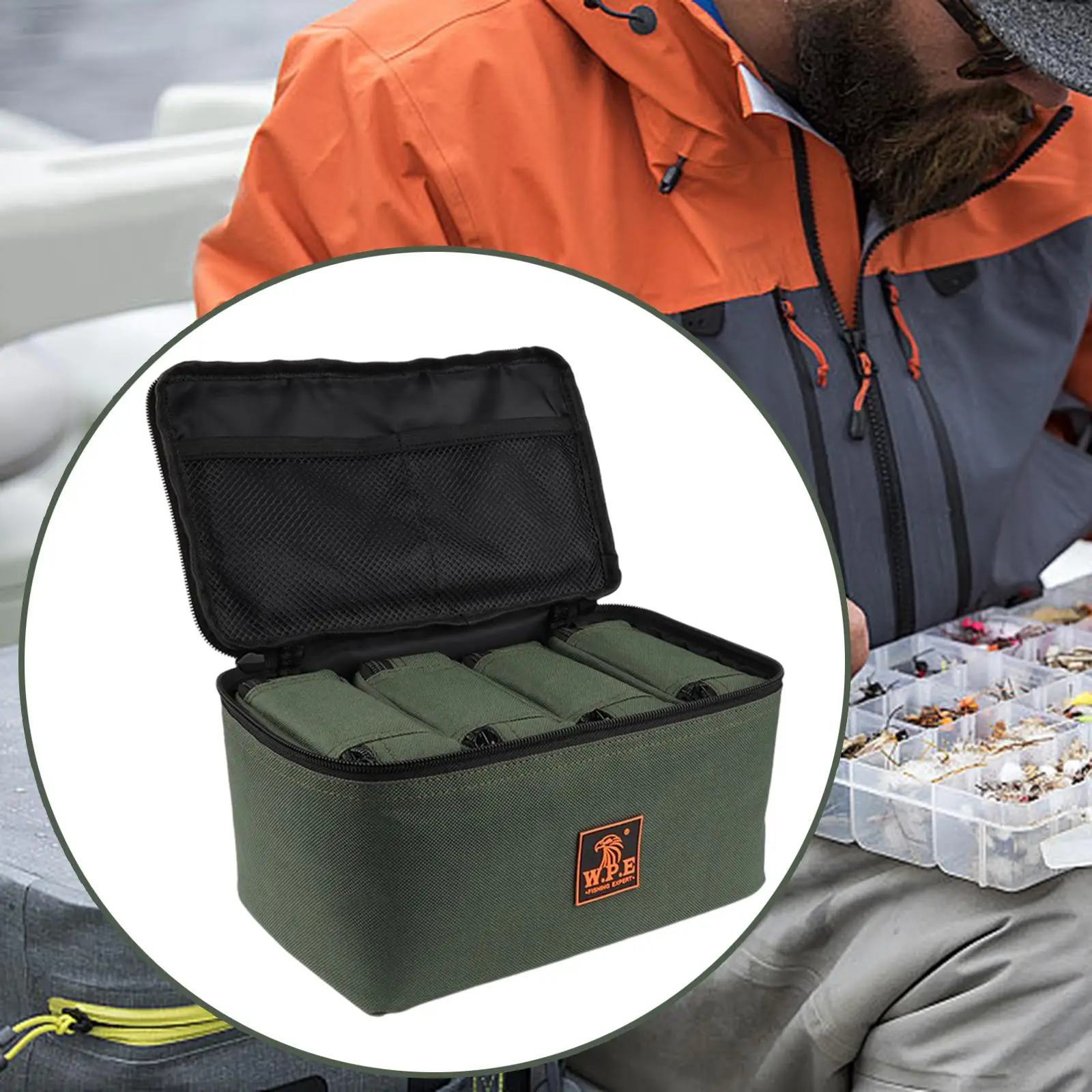 Fishing Reel and Gear Bag Portable Shockproof Waterproof Fishing Tackle Bags with 4 Zipper Pouch for All Type Fishing Reels
Fishing Reel and Gear Bag Portable Shockproof Waterproof Fishing Tackle Bags with 4 Zipper Pouch for All Type Fishing Reels