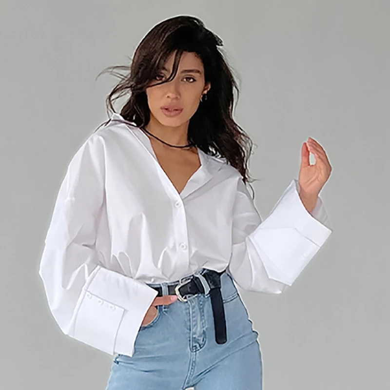 New Arrival White Boyfriend Style Loose Fit Commuter Women's Shirt 2024 Autumn Fashionable Versatile Top Women
New Arrival White Boyfriend Style Loose Fit Commuter Women's Shirt 2024 Autumn Fashionable Versatile Top Women