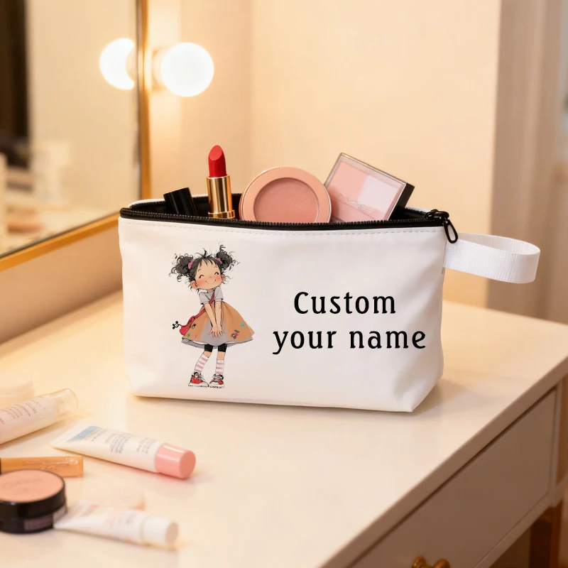 Custom Your Name Makeup Bag Cute Sweet Ggirl Pattern Zipper Bag Cosmetic Pouch Pencil Cases Gift Travel Storage Organizer
Custom Your Name Makeup Bag Cute Sweet Ggirl Pattern Zipper Bag Cosmetic Pouch Pencil Cases Gift Travel Storage Organizer