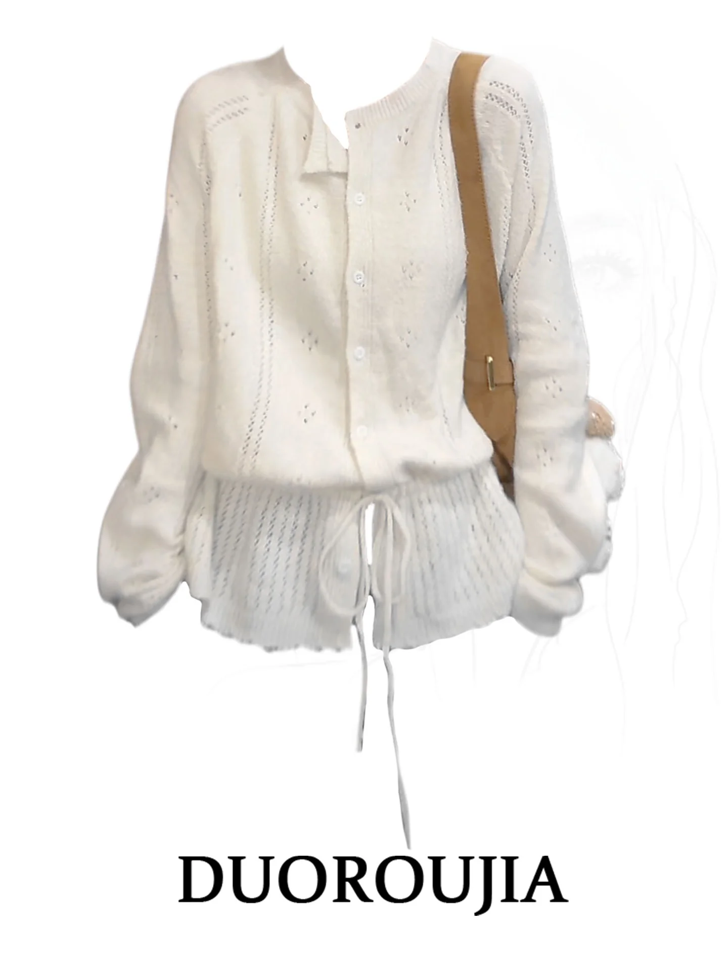 Large Size Korean Style Knitted Hollow out Hook Flower Long Sleeve Women's Top with Drawstring Design Autumn Season Fashion
Large Size Korean Style Knitted Hollow out Hook Flower Long Sleeve Women's Top with Drawstring Design Autumn Season Fashion