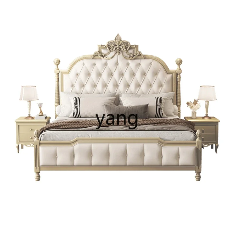 L'm light luxury solid wood bed modern simple master bedroom double princess bed
L'm light luxury solid wood bed modern simple master bedroom double princess bed