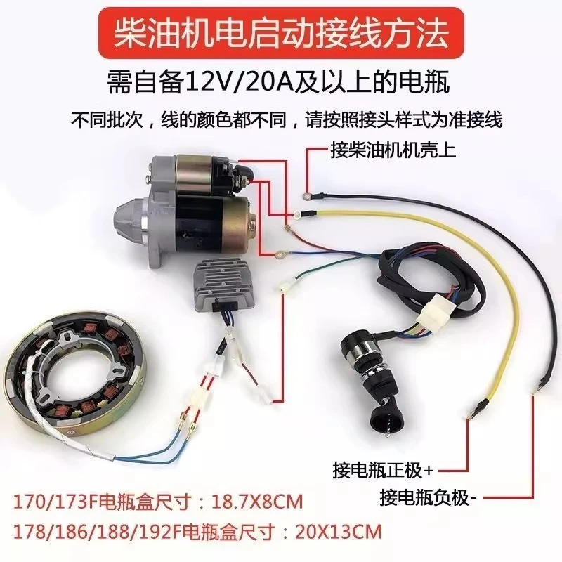 Micro Tillage Electromechanical Starter 173F/178F/180F/188F 186 Diesel Modified Generator Set
Micro Tillage Electromechanical Starter 173F/178F/180F/188F 186 Diesel Modified Generator Set