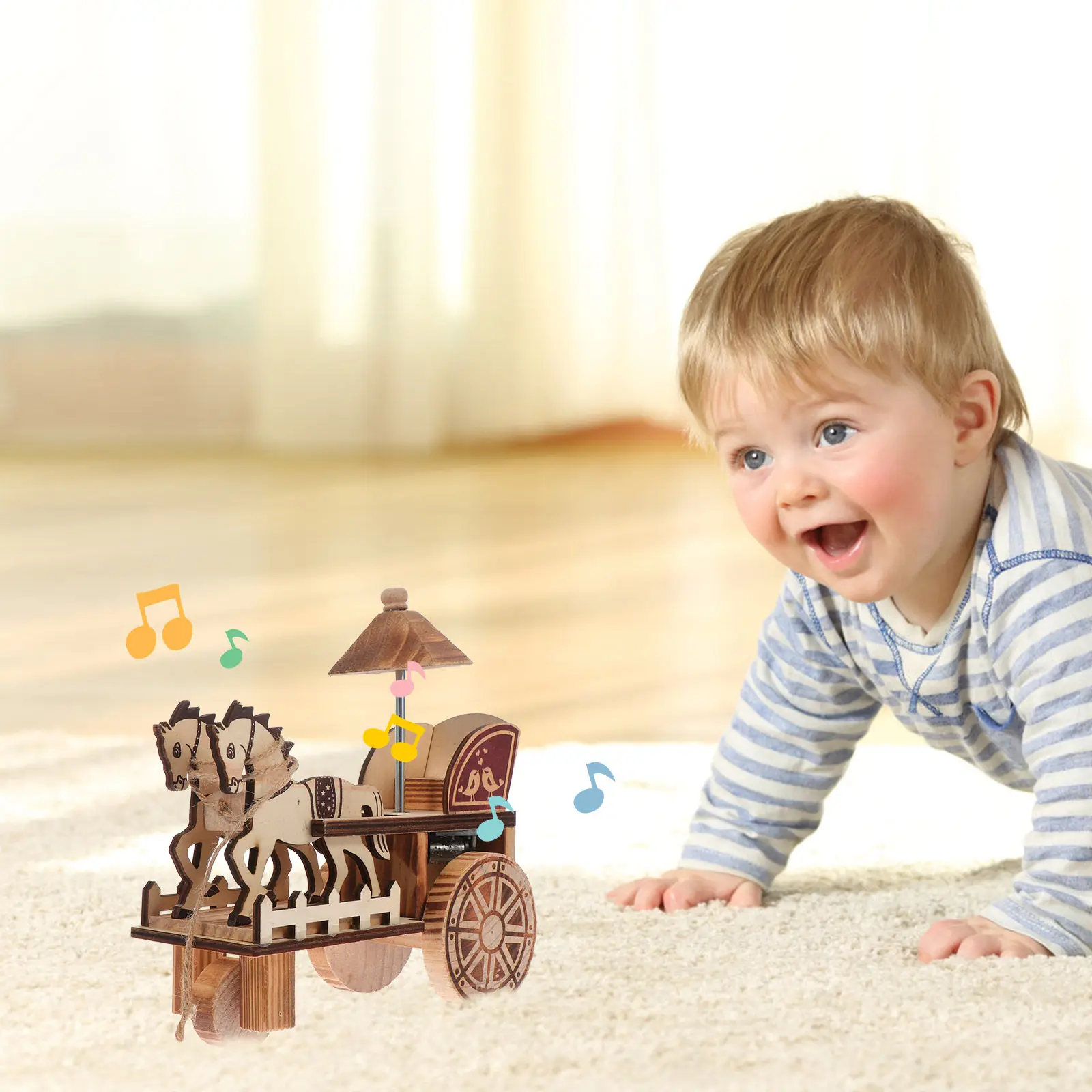 1Pcs Exquisite Wooden Music Carriage Lightweight Portable Wear Resistant Craftsmanship Music Box for Collectors Kids Memory
1Pcs Exquisite Wooden Music Carriage Lightweight Portable Wear Resistant Craftsmanship Music Box for Collectors Kids Memory