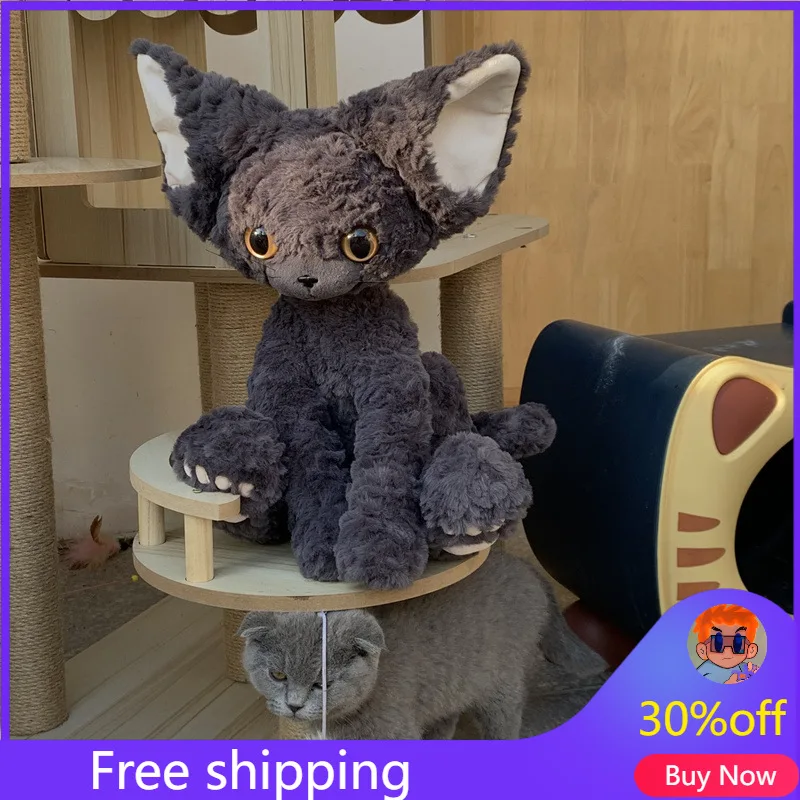 35cm Cute Devon Rex Black Cat Plush Toy Pillow Simulation Little Black Cat Plush Stuffed Animal Children's Birthday Gift Toys
35cm Cute Devon Rex Black Cat Plush Toy Pillow Simulation Little Black Cat Plush Stuffed Animal Children's Birthday Gift Toys