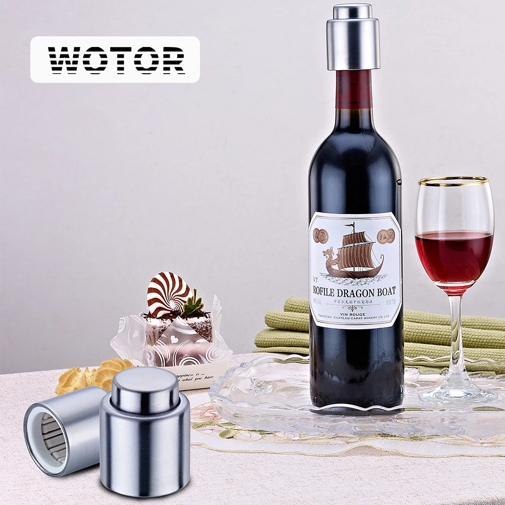 WOTOR Stainless Steel Wine Bottle Stopper Silvery Champagne Stopper Bar Tool Sealing Bottle Cap Home Bar Keep Wine Fresh
WOTOR Stainless Steel Wine Bottle Stopper Silvery Champagne Stopper Bar Tool Sealing Bottle Cap Home Bar Keep Wine Fresh