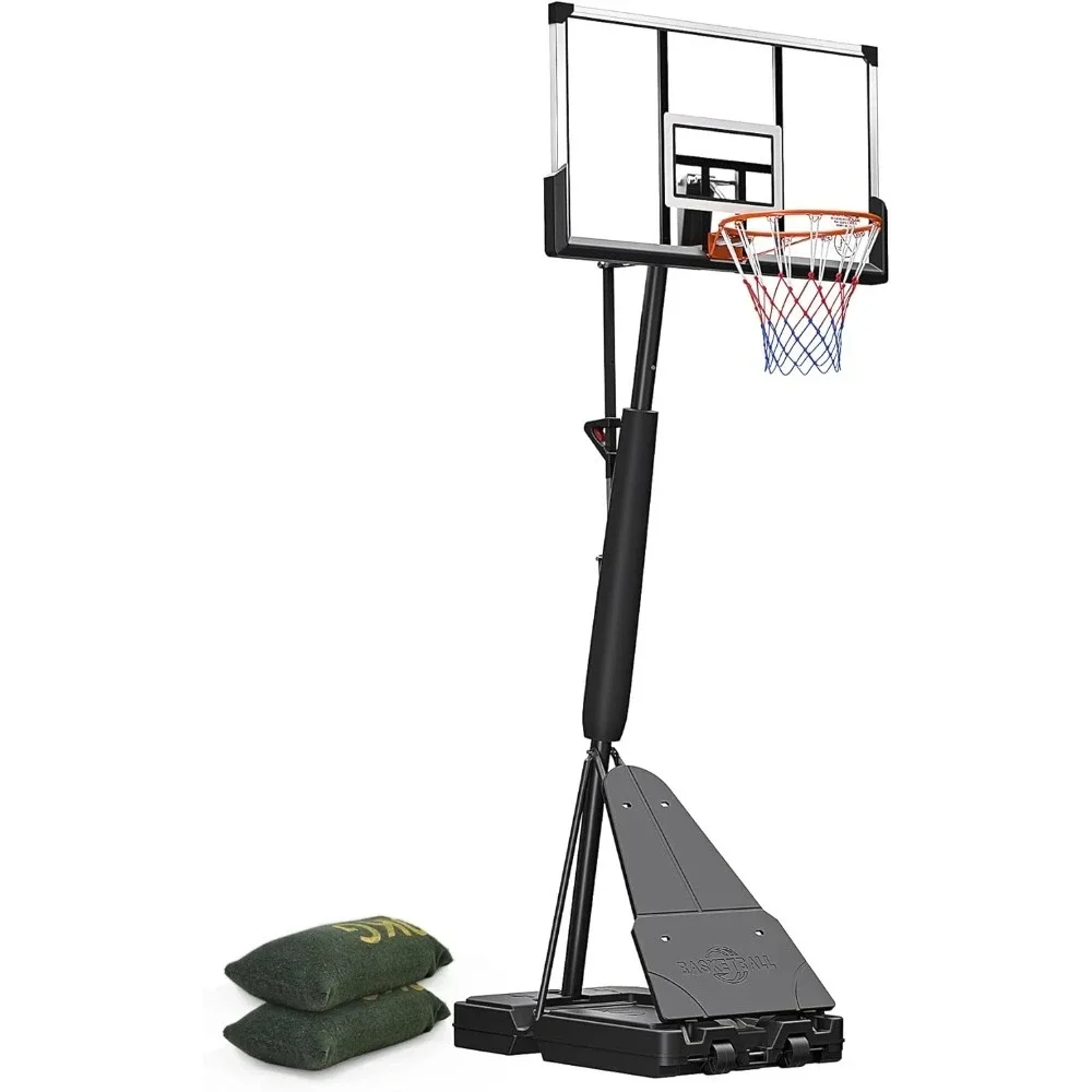 Portable Basketball Hoop & Goal,10FT Adjustable Height,44 Inch Shatterproof PC Backboard Fillable Base with 2 Wheels & Sand Bags
Portable Basketball Hoop & Goal,10FT Adjustable Height,44 Inch Shatterproof PC Backboard Fillable Base with 2 Wheels & Sand Bags