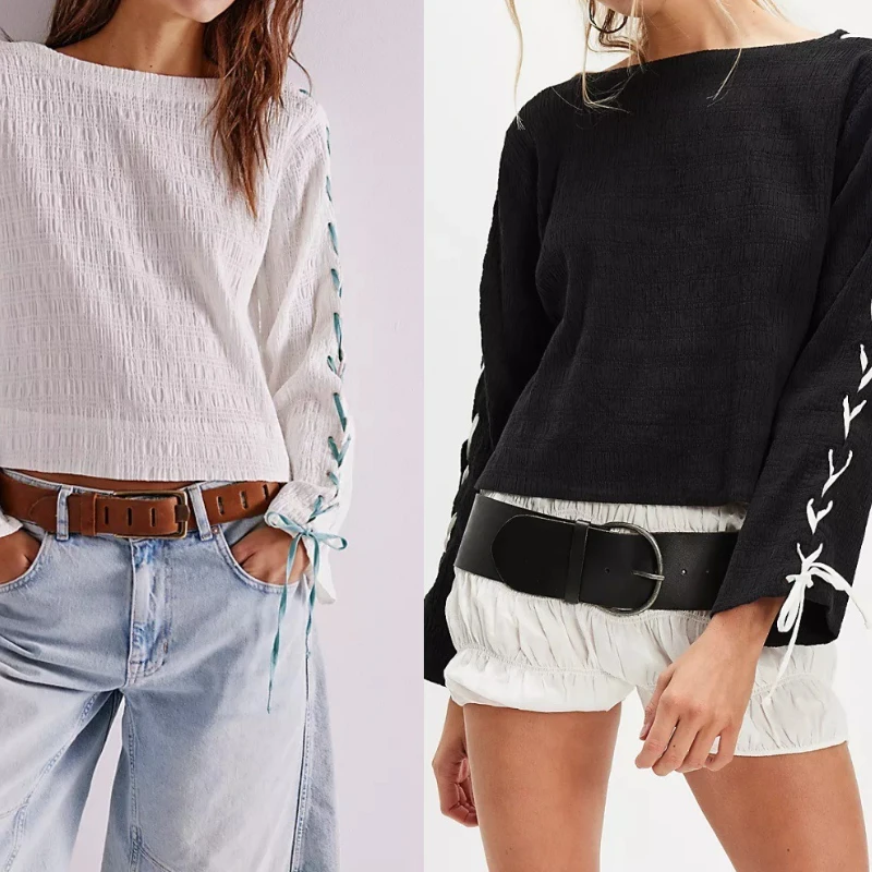 Fall 2025 New Women's Hand-Tied Contrasting T-Shirt Loose Casual Long Sleeve Top
Fall 2025 New Women's Hand-Tied Contrasting T-Shirt Loose Casual Long Sleeve Top
