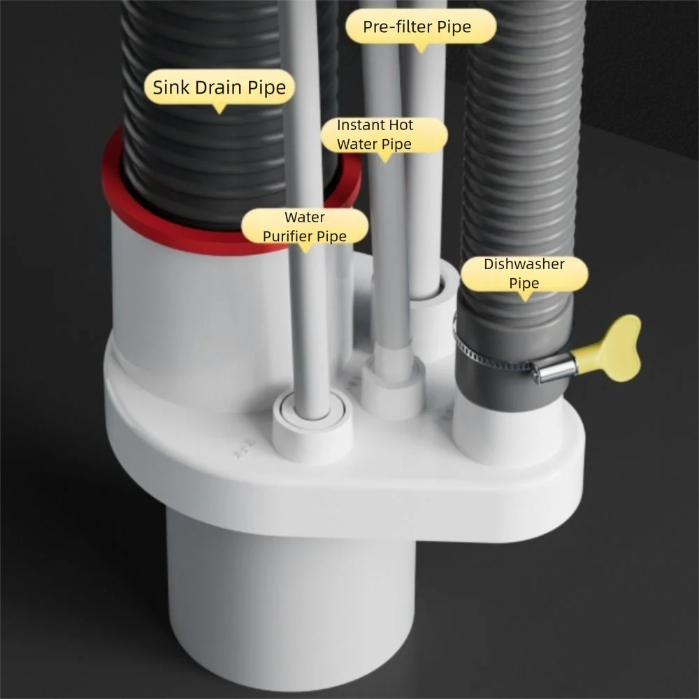 Кухонная сливная труба с тройным соединением. Многоразовая конструкция. Легко чистится. Встроенное канализационное решение. Конструкция «пять в одном».
Кухонная сливная труба с тройным соединением. Многоразовая конструкция. Легко чистится. Встроенное канализационное решение. Конструкция «пять в одном».
