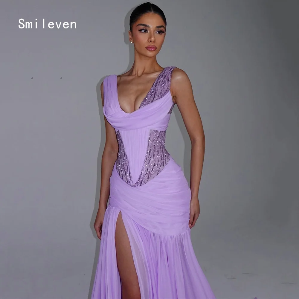 Smileven Luxury A Line Prom Dress V Neck Gowns for Gala Party Sequin Side Silt PLeat Evening Dress Customized 2026
Smileven Luxury A Line Prom Dress V Neck Gowns for Gala Party Sequin Side Silt PLeat Evening Dress Customized 2026