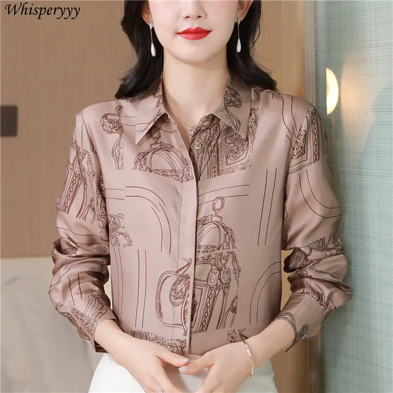 Printed Blouse for Women Long-sleeved Single-breasted Shirt Female Vintage Blouse Spring Autumn Clothing Fashion Lapel Tops
Printed Blouse for Women Long-sleeved Single-breasted Shirt Female Vintage Blouse Spring Autumn Clothing Fashion Lapel Tops
