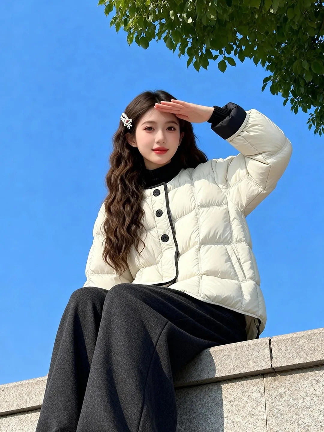 Женское зимнее теплое пальто из цветного хлопка, свободного кроя, в корейском стиле, средней длины, на одной пуговице
Женское зимнее теплое пальто из цветного хлопка, свободного кроя, в корейском стиле, средней длины, на одной пуговице