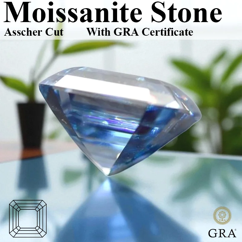 Moissanite Stone Asscher Cut Sapphire Blue Available With GRA Certificate Pass Diamonds Tester Gemstones For Jewelry Making
Moissanite Stone Asscher Cut Sapphire Blue Available With GRA Certificate Pass Diamonds Tester Gemstones For Jewelry Making