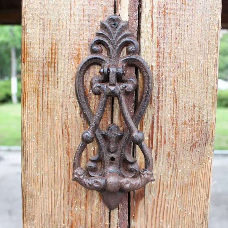 Cast Iron Door Knocker, Victorian Style, Rustic Brown, Wall Mount Decorative Handle, 24.5x9.9cm, Antique Ornate Design
Cast Iron Door Knocker, Victorian Style, Rustic Brown, Wall Mount Decorative Handle, 24.5x9.9cm, Antique Ornate Design