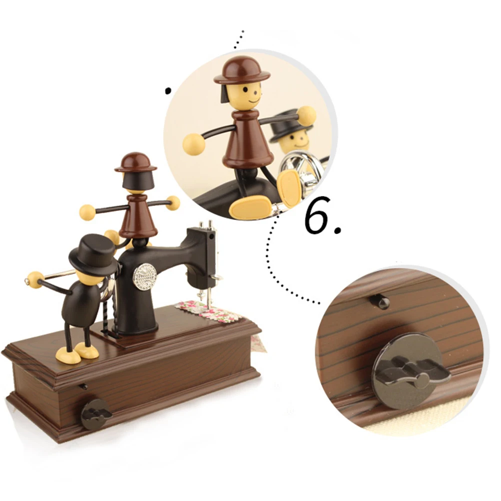 1pc Retro Sewing Machine Shape Resin Craft Melody For Birthday Wedding Christmas Gift Music Box Gift Sewing Machine Music Box
1pc Retro Sewing Machine Shape Resin Craft Melody For Birthday Wedding Christmas Gift Music Box Gift Sewing Machine Music Box