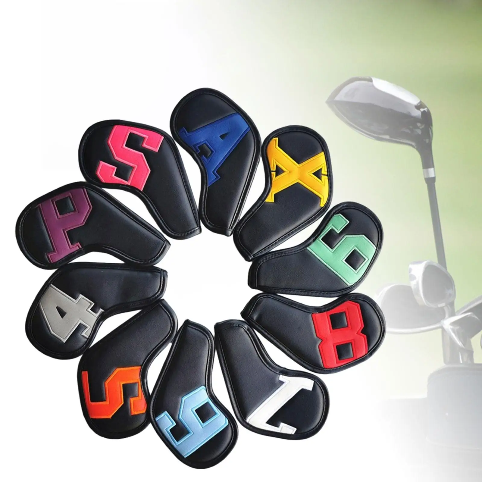 10Pcs PU Golf Iron Head Covers Protectors Portable Universal Golfer 4 5 6 7 8 9 P x A S Fashion Golf Club Head Covers Sleeves
10Pcs PU Golf Iron Head Covers Protectors Portable Universal Golfer 4 5 6 7 8 9 P x A S Fashion Golf Club Head Covers Sleeves