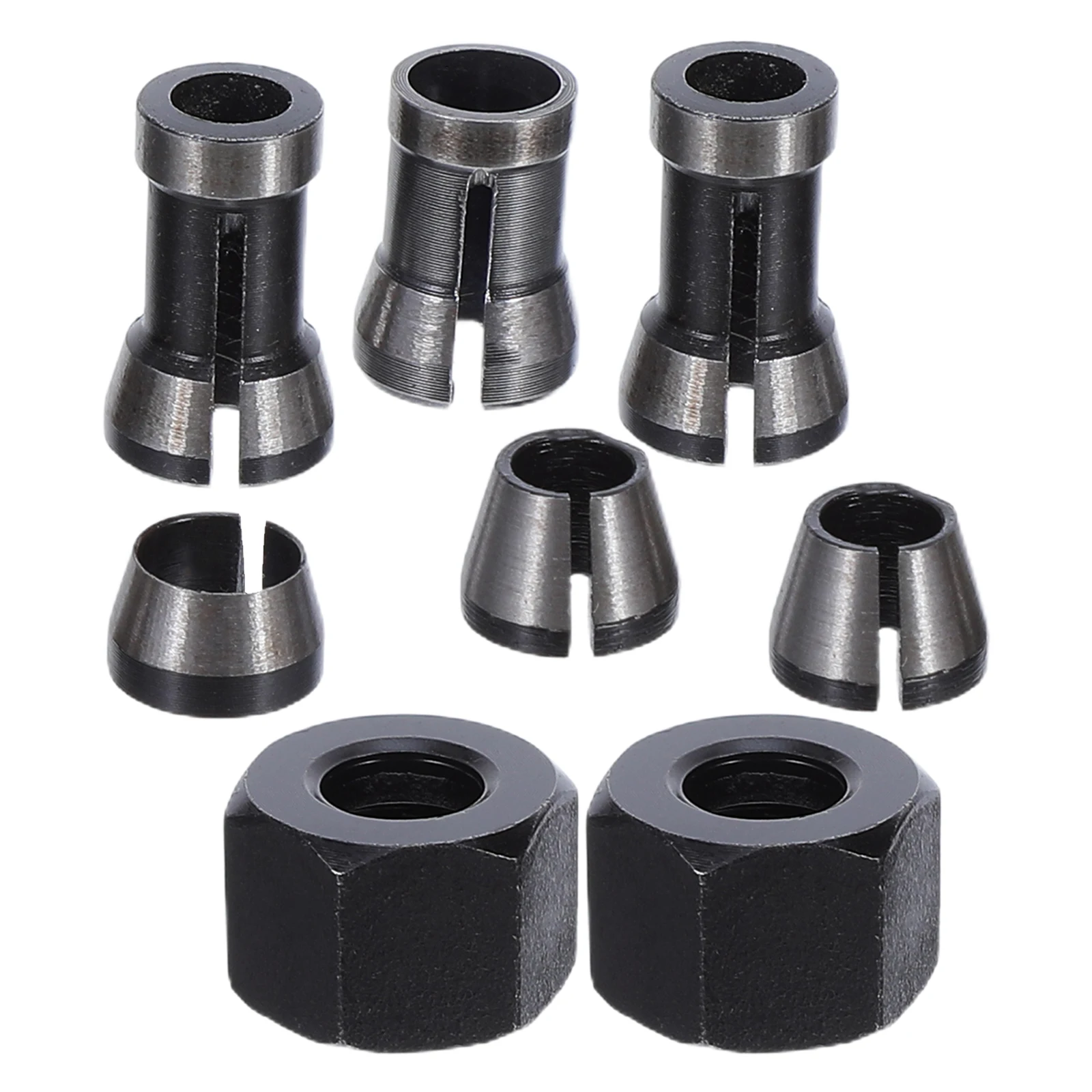 8Pcs Router Collet Chuck Set Carbon Steel Precision Replacement Kit 6 6.35 8Mm Milling Engraving Woodworking Accessories
8Pcs Router Collet Chuck Set Carbon Steel Precision Replacement Kit 6 6.35 8Mm Milling Engraving Woodworking Accessories