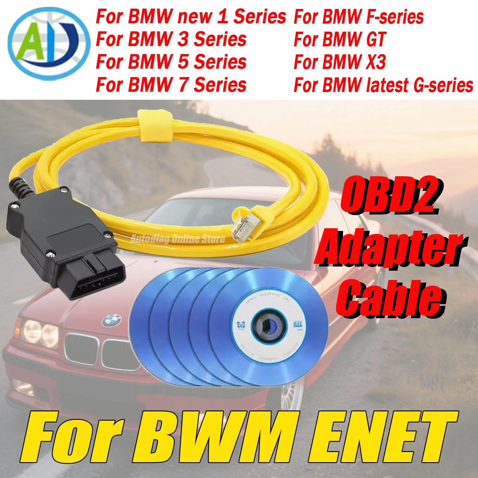 For BMW F-Series Hacking Hidden Coding ECU Programming OBD2 Diagnostic Adapter Ethernet RJ45 Connector For ESYS OBD2 ENET Cable
For BMW F-Series Hacking Hidden Coding ECU Programming OBD2 Diagnostic Adapter Ethernet RJ45 Connector For ESYS OBD2 ENET Cable