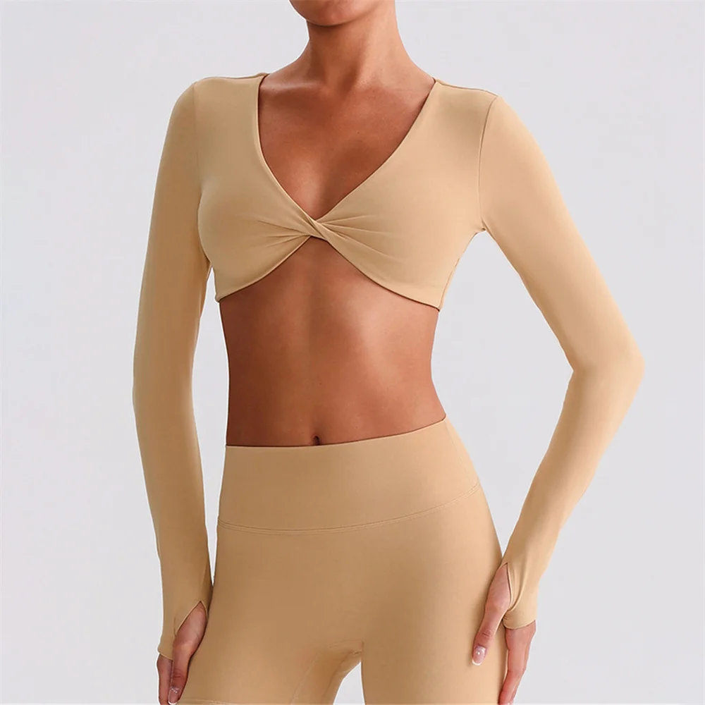 Сплошной цвет с передним узлом, длинная рубашка для йоги с длинным рукавом для фитнеса, футболка, укороченный топ, быстросохнущая свободная дышащая блузка с грудью
Сплошной цвет с передним узлом, длинная рубашка для йоги с длинным рукавом для фитнеса, футболка, укороченный топ, быстросохнущая свободная дышащая блузка с грудью