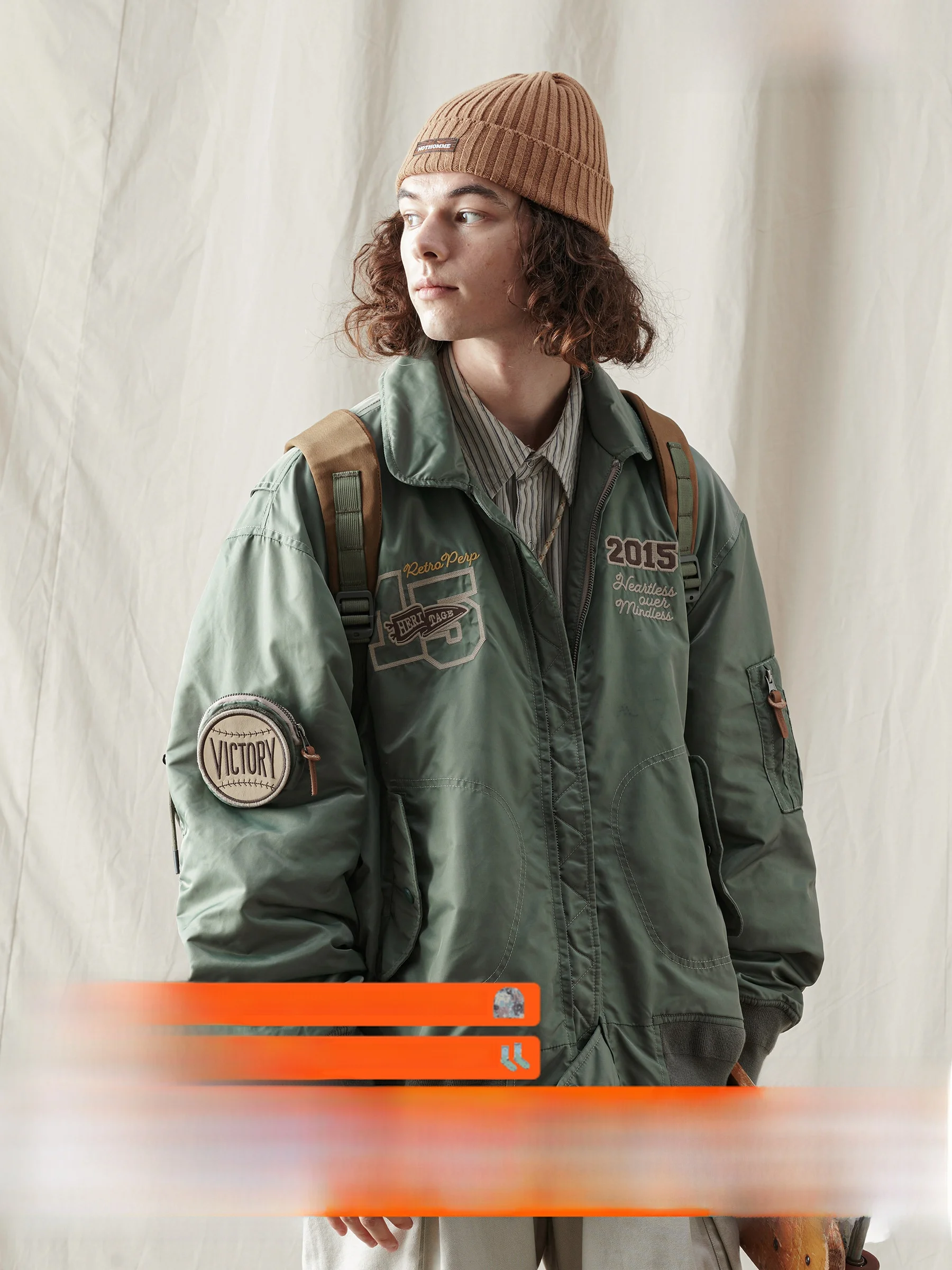 Nome MA Pilot Jaet Loose Fit Cotton Youth Casual Cleanfit Zipper Collar Men's Embroidered Coat Regular Length
Nome MA Pilot Jaet Loose Fit Cotton Youth Casual Cleanfit Zipper Collar Men's Embroidered Coat Regular Length