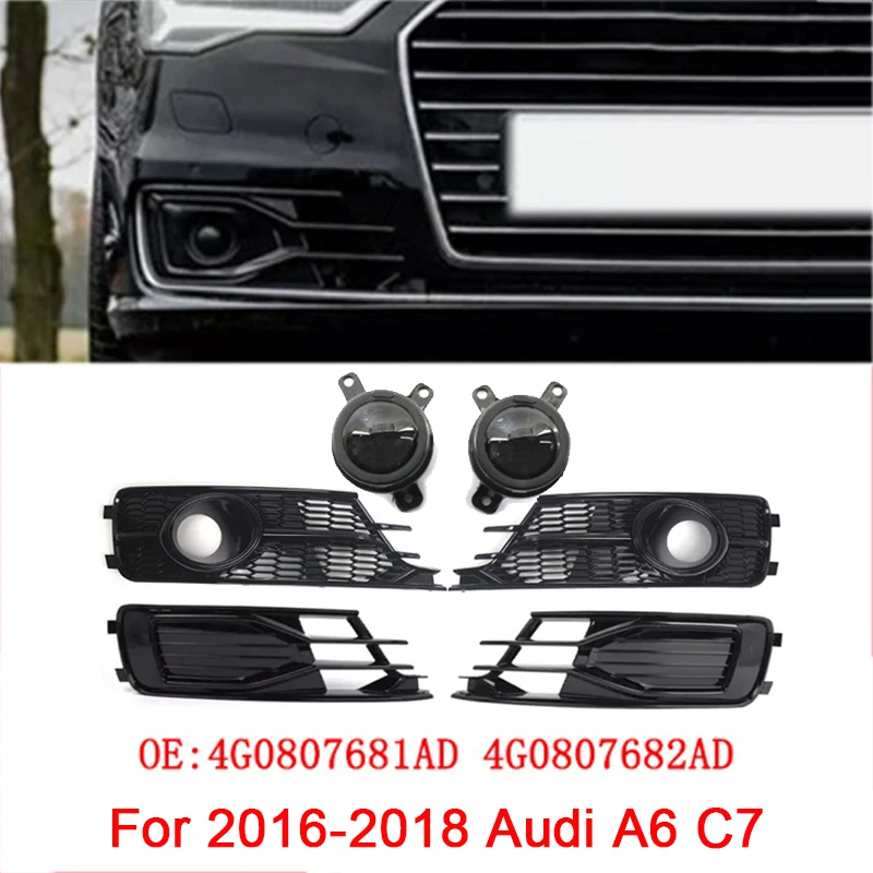 2pcs ABS Black Car Front Bumper Fog Light Cover Lower Bezels Grille for Audi A6 C7 2016-2018 4G0807648T 4G0807681AD 4G0807682AD
2pcs ABS Black Car Front Bumper Fog Light Cover Lower Bezels Grille for Audi A6 C7 2016-2018 4G0807648T 4G0807681AD 4G0807682AD