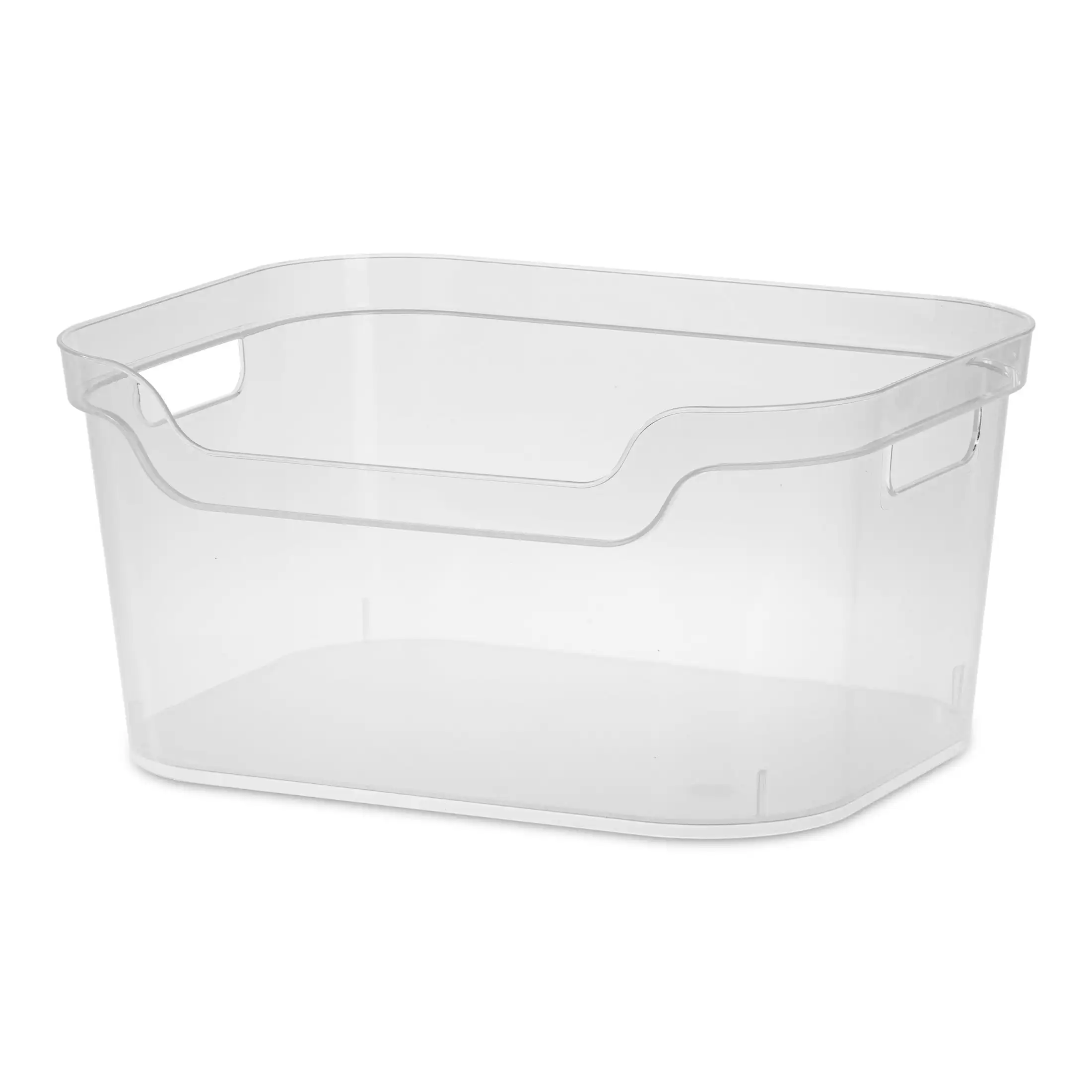 Clear Plastic Storage Bin with Scoop Front, Large Open Design, Easy Access
Clear Plastic Storage Bin with Scoop Front, Large Open Design, Easy Access