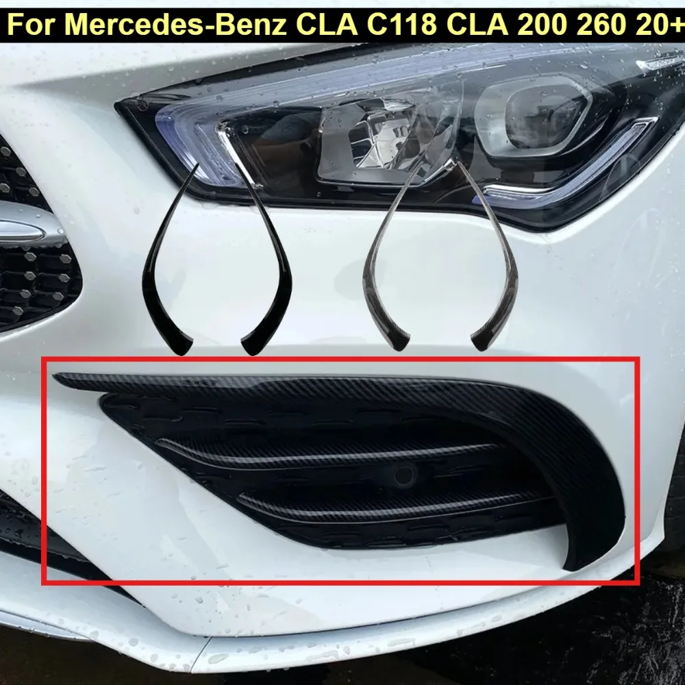 Pair Front Bumper Lip Splitter Spoiler Fog Lamp Cover Grille For Mercedes-Benz CLA C118 CLA 200 260 2020+ Glossy Black
Pair Front Bumper Lip Splitter Spoiler Fog Lamp Cover Grille For Mercedes-Benz CLA C118 CLA 200 260 2020+ Glossy Black