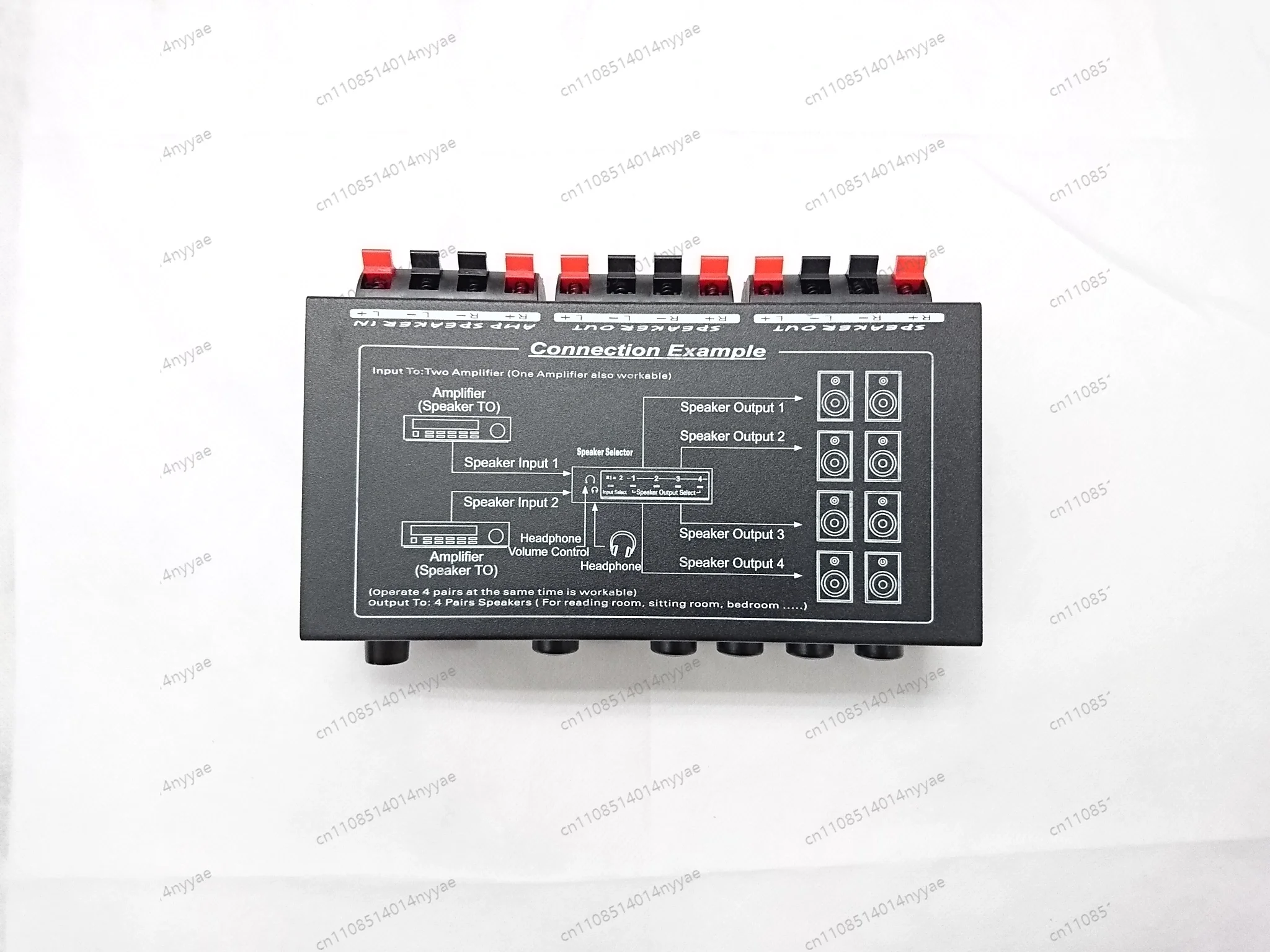Металлический двухканальный четырехвыходной аудио-переключатель (контроллер усилителя для колонок)
Металлический двухканальный четырехвыходной аудио-переключатель (контроллер усилителя для колонок)