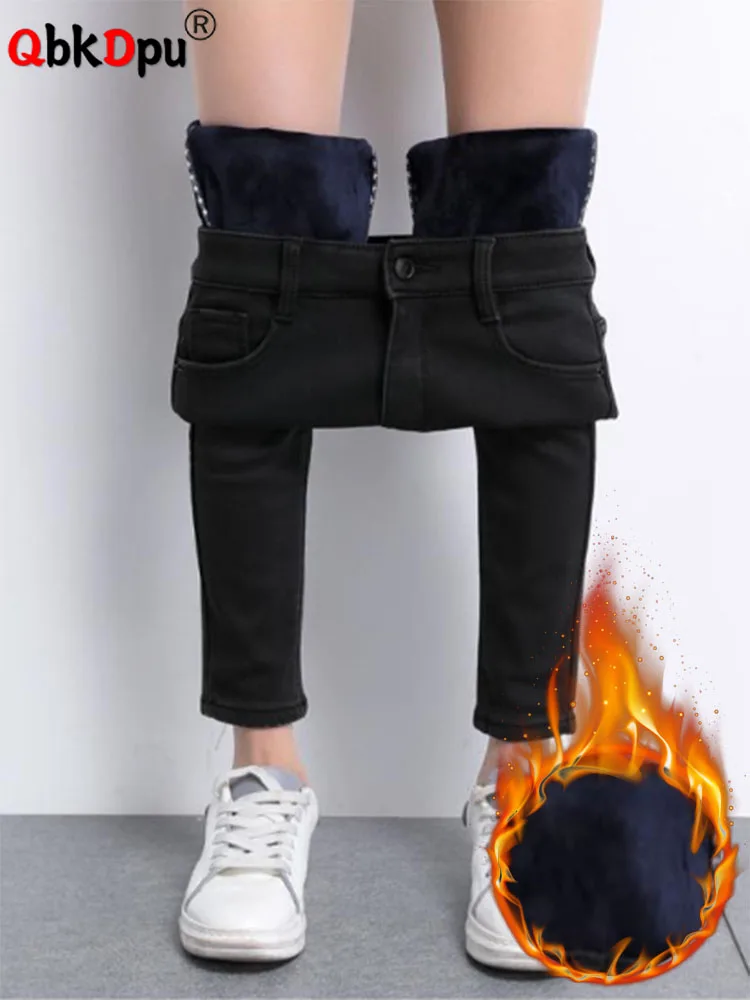 Fall Winter High Waist Pencil Denim Pants Women Casual Warm Trousers Slim Skinny Jeans Korean Plush Velvet Lined Kot Pantolon
Fall Winter High Waist Pencil Denim Pants Women Casual Warm Trousers Slim Skinny Jeans Korean Plush Velvet Lined Kot Pantolon