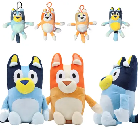 28/15cm Blueyed Dog Bingo Family Plush Toy Cartoon Dog Soft Stuffed Animals Dolls Birthday Christmas Gifts Family Blue-Y Bingo