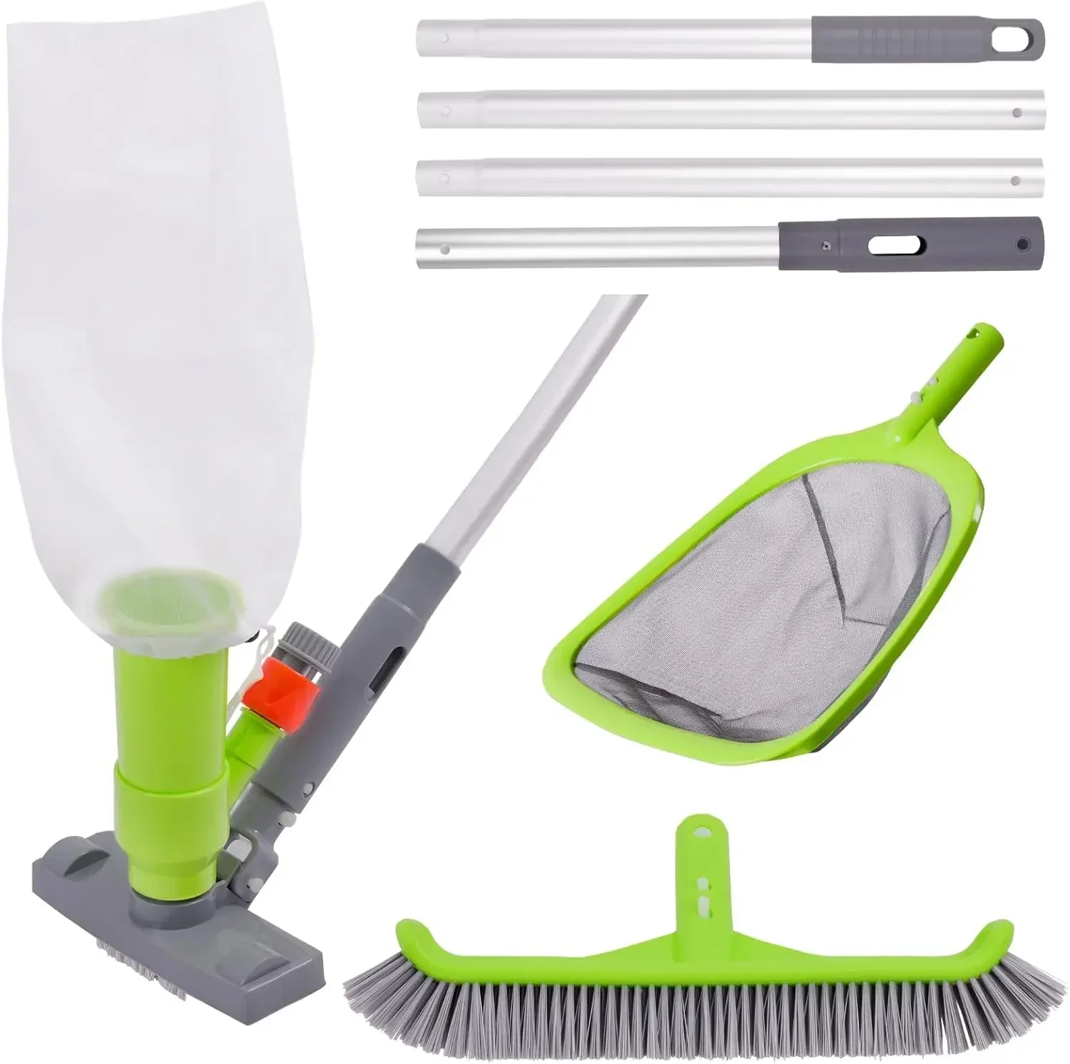 Great Discounts.Deluxe Swimming Pool Cleaning Kit with Spa Jet Pool Vacuum Cleaner,Pool Brush, Semi-deep Skimmer Net & Adjustabl
Great Discounts.Deluxe Swimming Pool Cleaning Kit with Spa Jet Pool Vacuum Cleaner,Pool Brush, Semi-deep Skimmer Net & Adjustabl