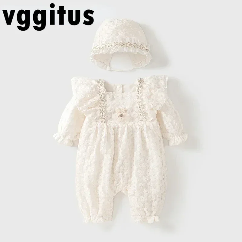 New Spring Autumn Baby Girl Sweet Princess Rompers Floral Lace Square Collar Long Sleeve Jumpsuit+Hat Newborn Clothes E23766
New Spring Autumn Baby Girl Sweet Princess Rompers Floral Lace Square Collar Long Sleeve Jumpsuit+Hat Newborn Clothes E23766