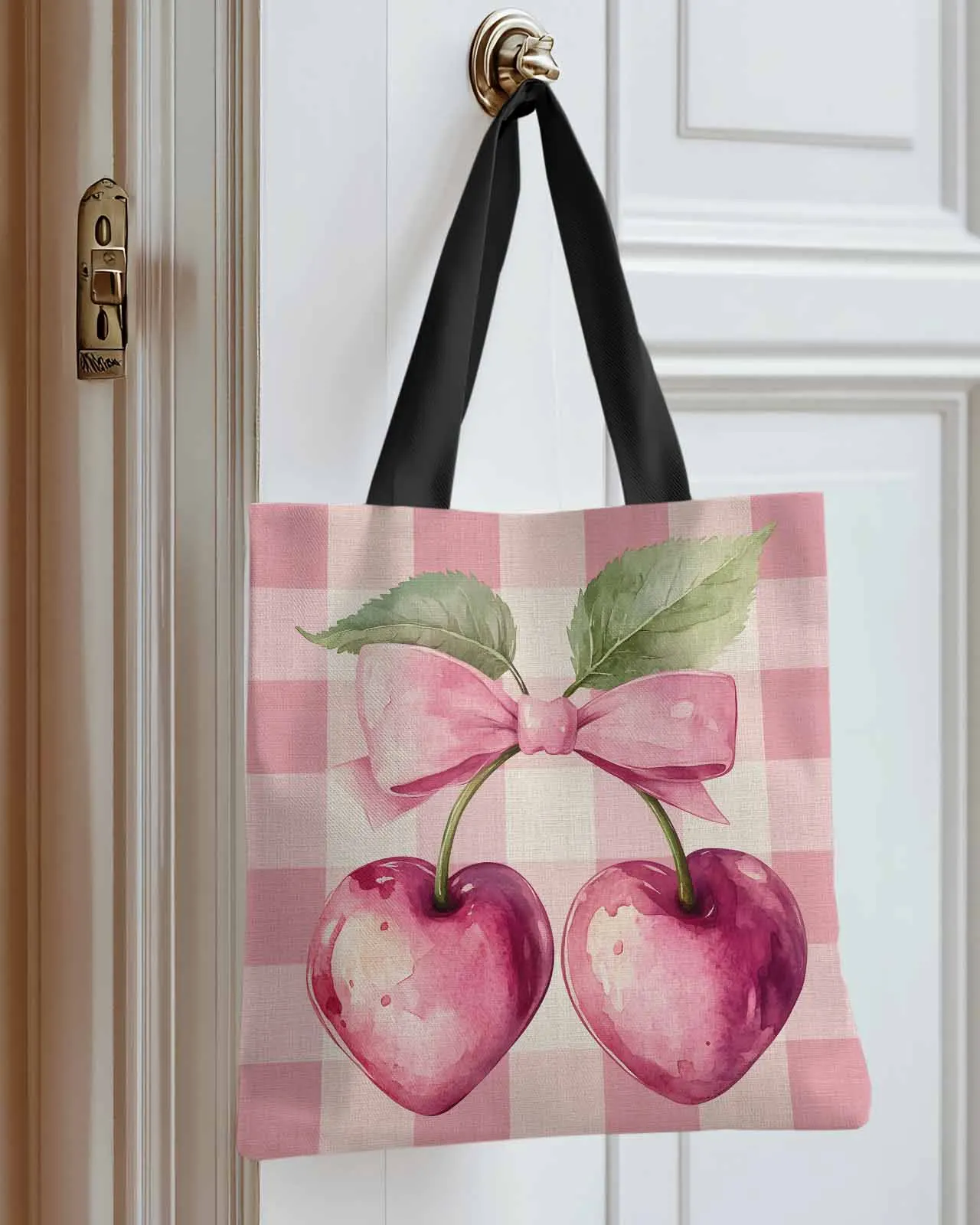 Pink Cherry Sweet Bow Canvas Bag Handbag Oxford Cloth Eco Shopping Storage Bag for Home Use
Pink Cherry Sweet Bow Canvas Bag Handbag Oxford Cloth Eco Shopping Storage Bag for Home Use