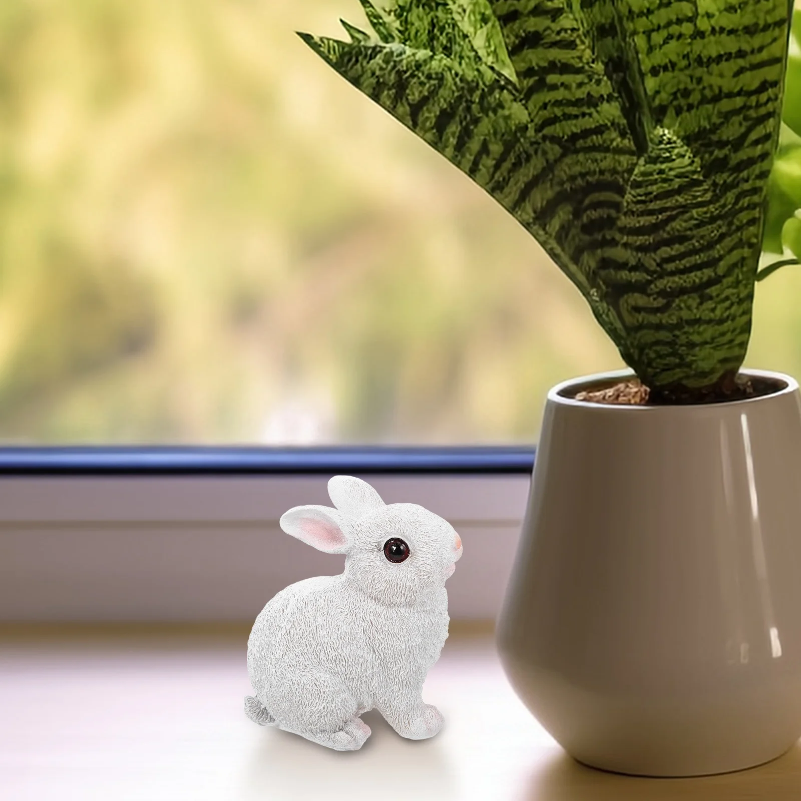 Simulation Rabbit Resin Miniature White Rabbit Decoration Durable Animal Ornament for Garden Yard Micro Landscape 
Simulation Rabbit Resin Miniature White Rabbit Decoration Durable Animal Ornament for Garden Yard Micro Landscape