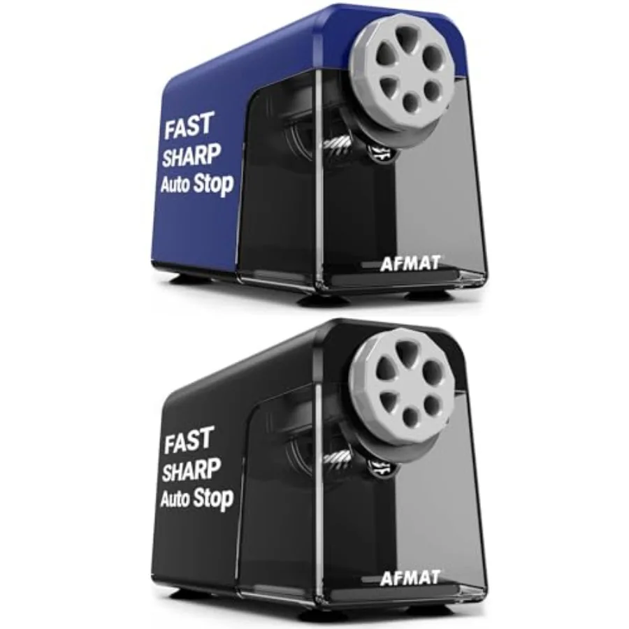 Electric Pencil Sharpener Heavy Duty 6 Holes 2 Pack Blue + Black
Electric Pencil Sharpener Heavy Duty 6 Holes 2 Pack Blue + Black