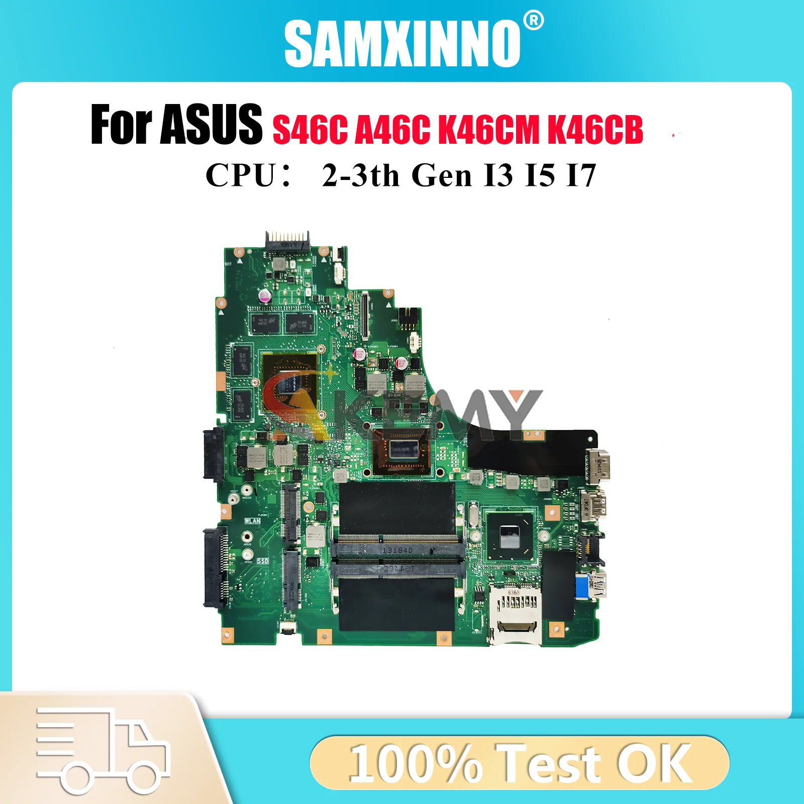 K46CM Laptop Motherboard For ASUS K46CB K46CM S46C A46C K46C Notebook Mainboard With I3 I5 I7 CPU 100% tests OK fast shipping
K46CM Laptop Motherboard For ASUS K46CB K46CM S46C A46C K46C Notebook Mainboard With I3 I5 I7 CPU 100% tests OK fast shipping