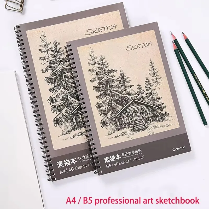 Elegant A4 Sketchbook 40 pages 110g professional sketching paper double coil design loose leaf easy to erase and write hot sale
Elegant A4 Sketchbook 40 pages 110g professional sketching paper double coil design loose leaf easy to erase and write hot sale