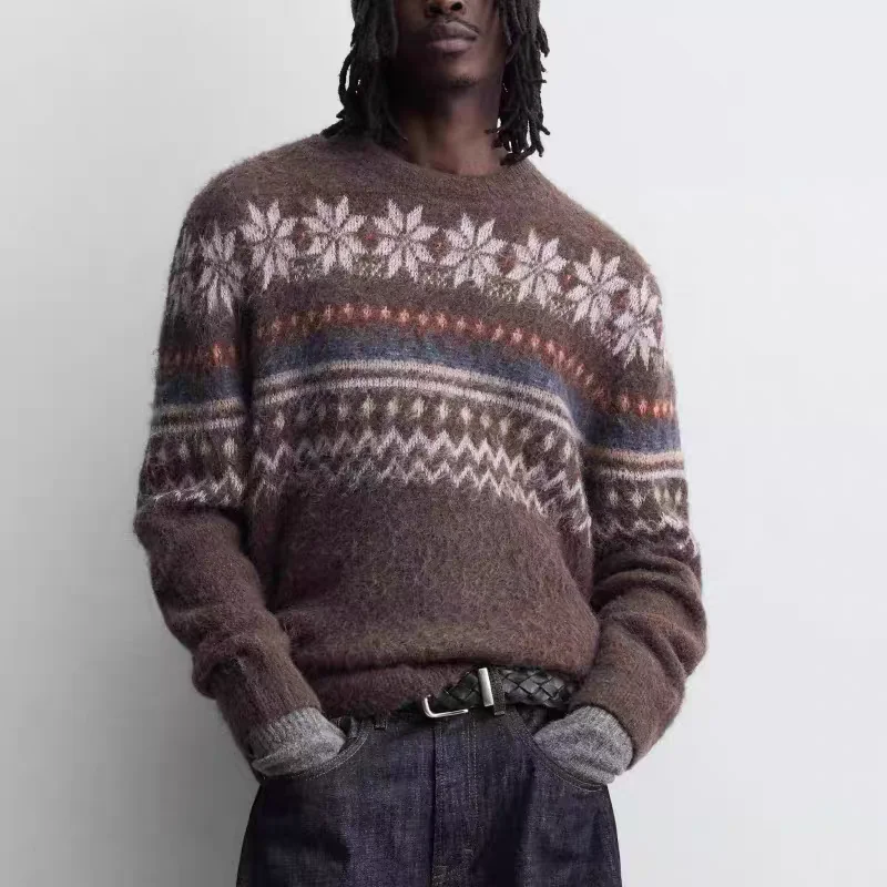 New Winter Men's Knitted Sweater Loose Geometric Pattern Embroidery Casual Faion Warm Long Sve round Ne Pullover Top
New Winter Men's Knitted Sweater Loose Geometric Pattern Embroidery Casual Faion Warm Long Sve round Ne Pullover Top