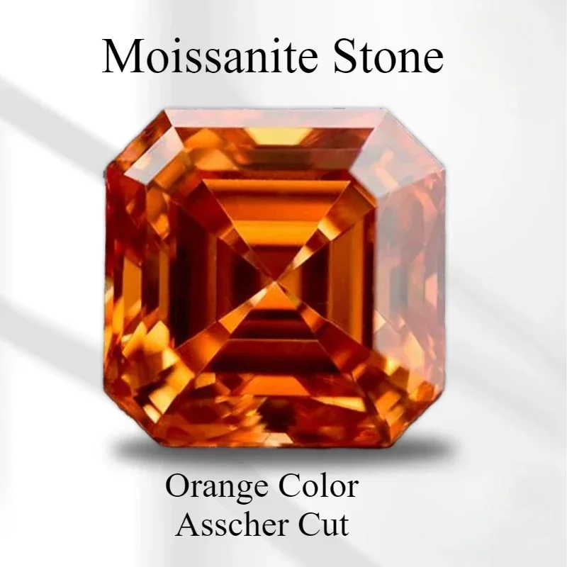 NEW Moissanite Stone Asscher Cut Orange Color With Certificate For Pass Diamond Tester Top Charms Jewelry Making Materials
NEW Moissanite Stone Asscher Cut Orange Color With Certificate For Pass Diamond Tester Top Charms Jewelry Making Materials
