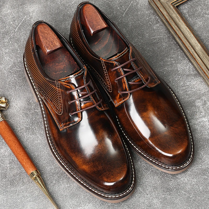 Luxurious Dress Men Shoe Genuine Leather Lace Up Elegant Casual Oxford Man Shoes Black Brown Wedding Men Formal Shoes
Luxurious Dress Men Shoe Genuine Leather Lace Up Elegant Casual Oxford Man Shoes Black Brown Wedding Men Formal Shoes