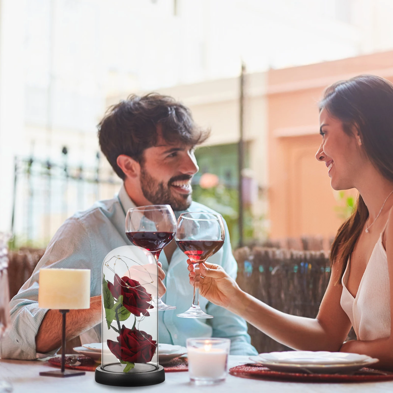 Glass Dome Rose Light Up Artificial Flower Romantic Gift for Mothers Day Valentine's Wedding Party Rose in Glass Dome
Glass Dome Rose Light Up Artificial Flower Romantic Gift for Mothers Day Valentine's Wedding Party Rose in Glass Dome