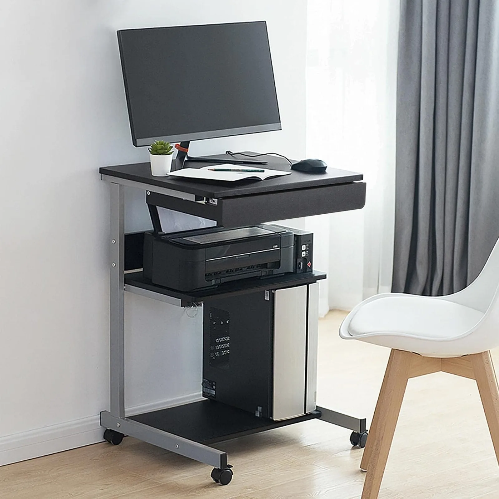 Mobile Computer Desk Oice Desk Laptop Computer Table Study Writing Desk with Ders and Printer Shel on Wheels or Home Oice
Mobile Computer Desk Oice Desk Laptop Computer Table Study Writing Desk with Ders and Printer Shel on Wheels or Home Oice